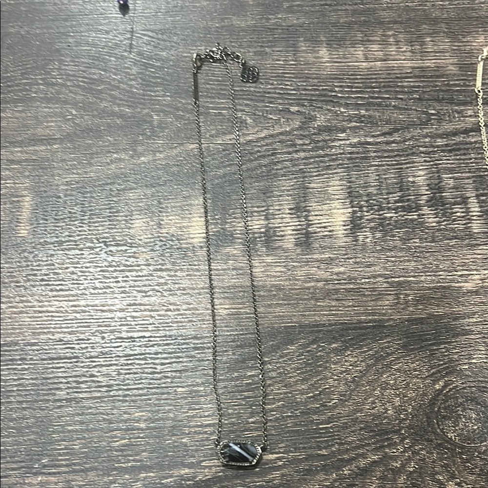 Kendra Scott Black Chevron Necklace